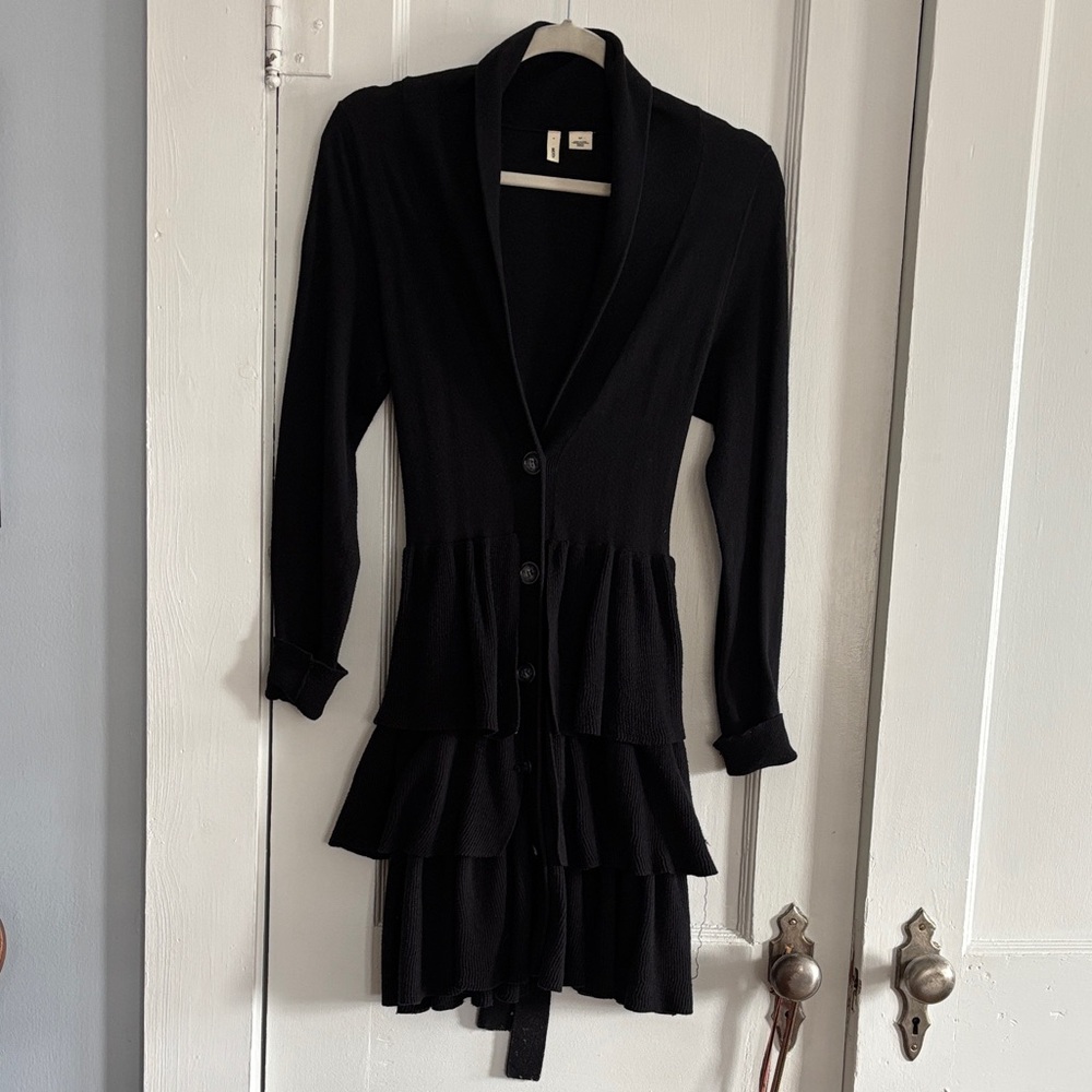 Anthropologie Moth Black Knit Cardigan size S/P